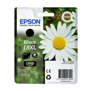 Epson 18XL (T1811) inktcartridge zwart XL (origineel)